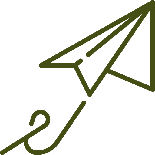 Pictogramme d'un avion en papier